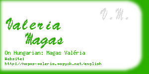 valeria magas business card
